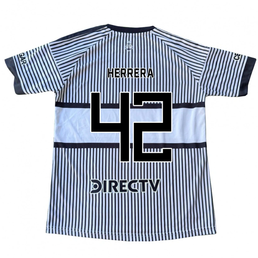Danxen Kinder Facundo Herrera #42 Weiß Schwarz Gelb Auswärtstrikot Trikot 2026/27 T-Shirt Schweiz