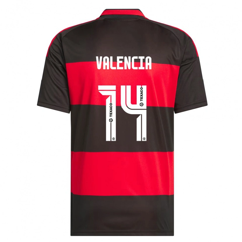 Danxen Kinder Anthony Valencia #14 Rot Schwarz Weiß Heimtrikot Trikot 2026/27 T-Shirt Schweiz