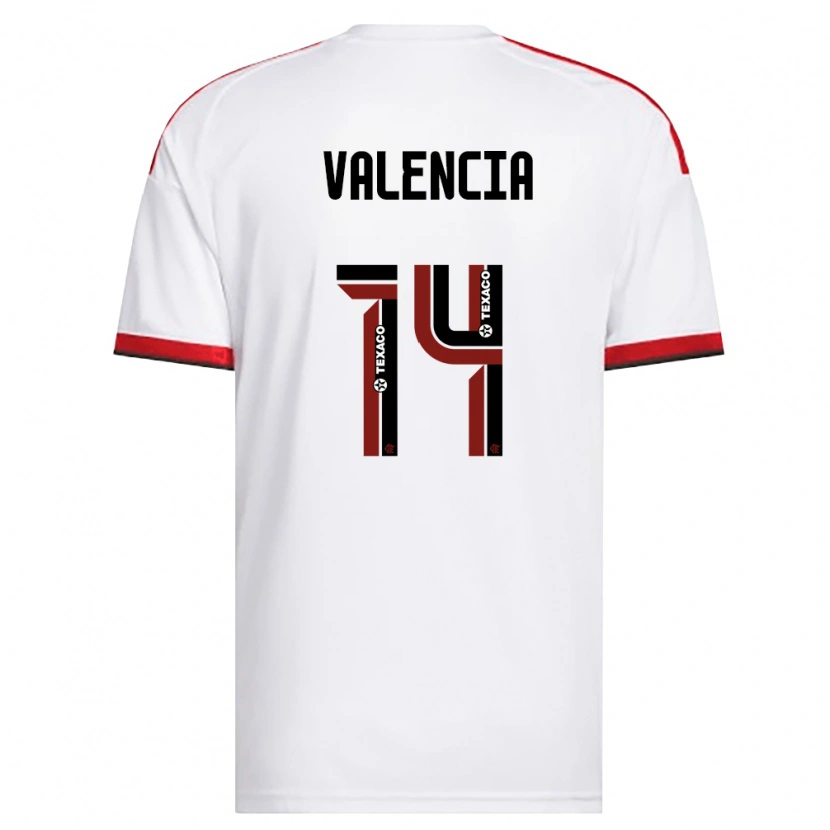 Danxen Kinder Anthony Valencia #14 Weiß Rot Schwarz Auswärtstrikot Trikot 2026/27 T-Shirt Schweiz