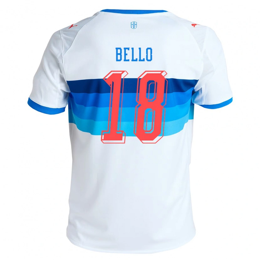 Danxen Herren Eduard Bello #18 Weiß Himmelblau Heimtrikot Trikot 2026/27 T-Shirt Schweiz