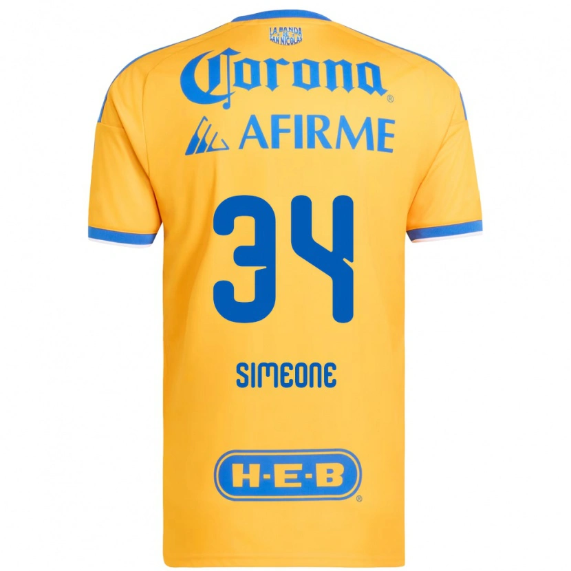 Danxen Herren Henrique Simeone #34 Gelb Blau Heimtrikot Trikot 2026/27 T-Shirt Schweiz