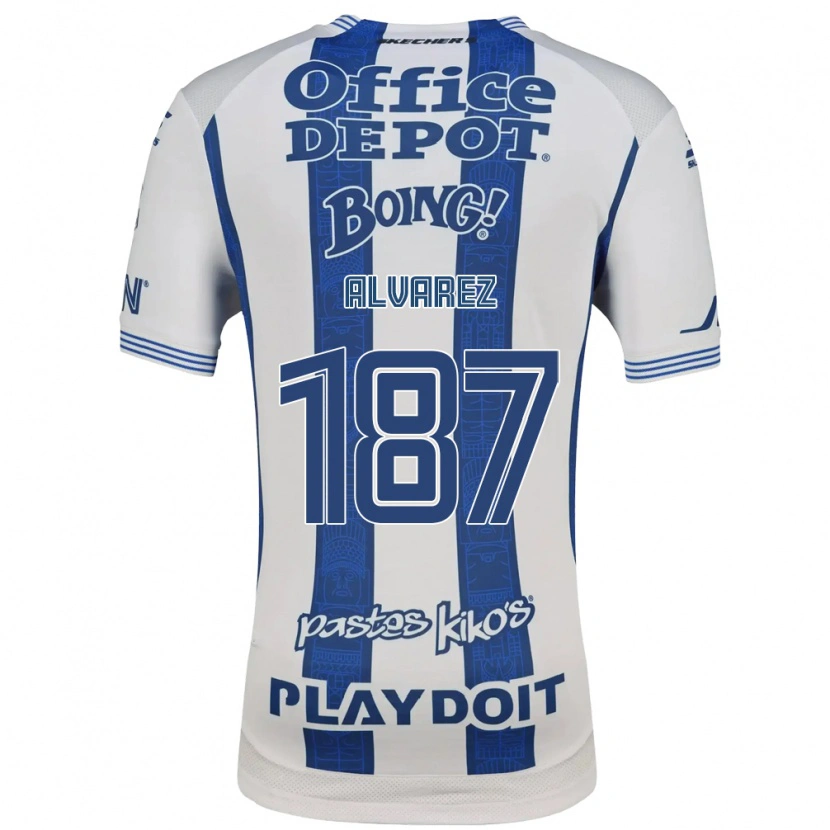 Danxen Herren Gael Álvarez #187 Weiß Marineblau Heimtrikot Trikot 2026/27 T-Shirt Schweiz