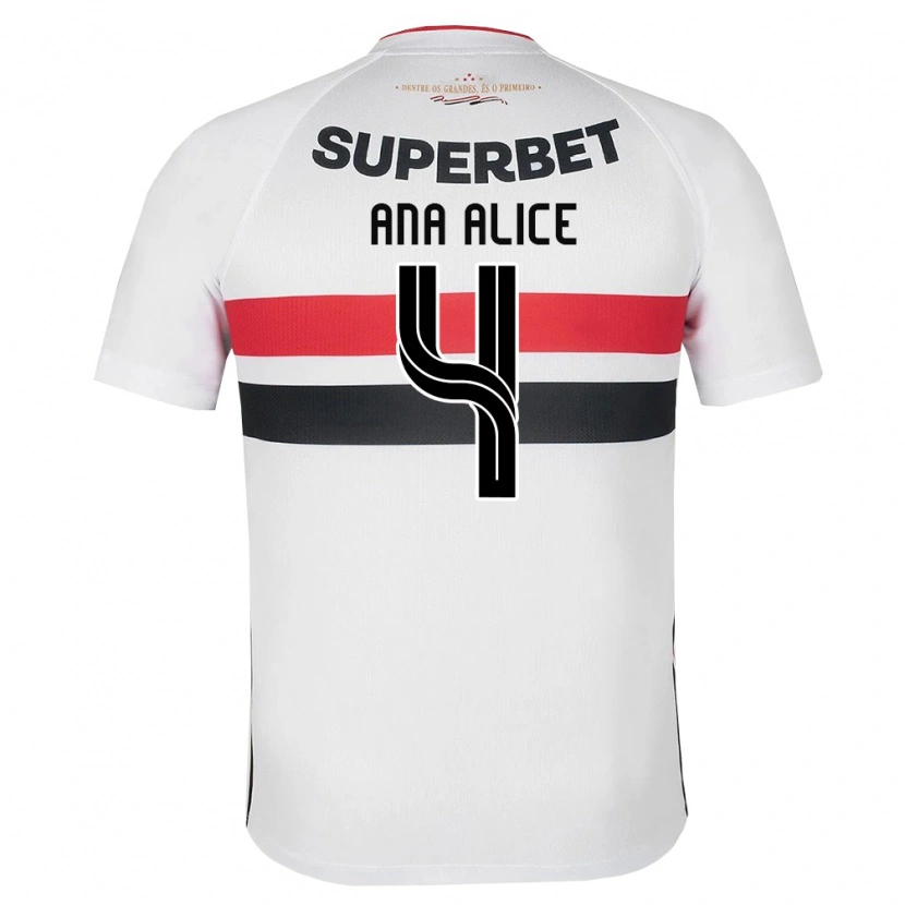 Danxen Herren Ana Alice Luciano Da Silva #4 Weiß Rot Schwarz Heimtrikot Trikot 2026/27 T-Shirt Schweiz