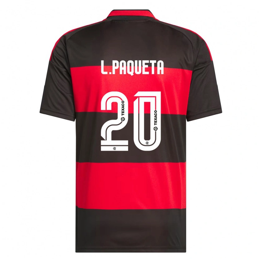 Danxen Herren Lucas Paquetá #20 Rot Schwarz Weiß Heimtrikot Trikot 2026/27 T-Shirt Schweiz