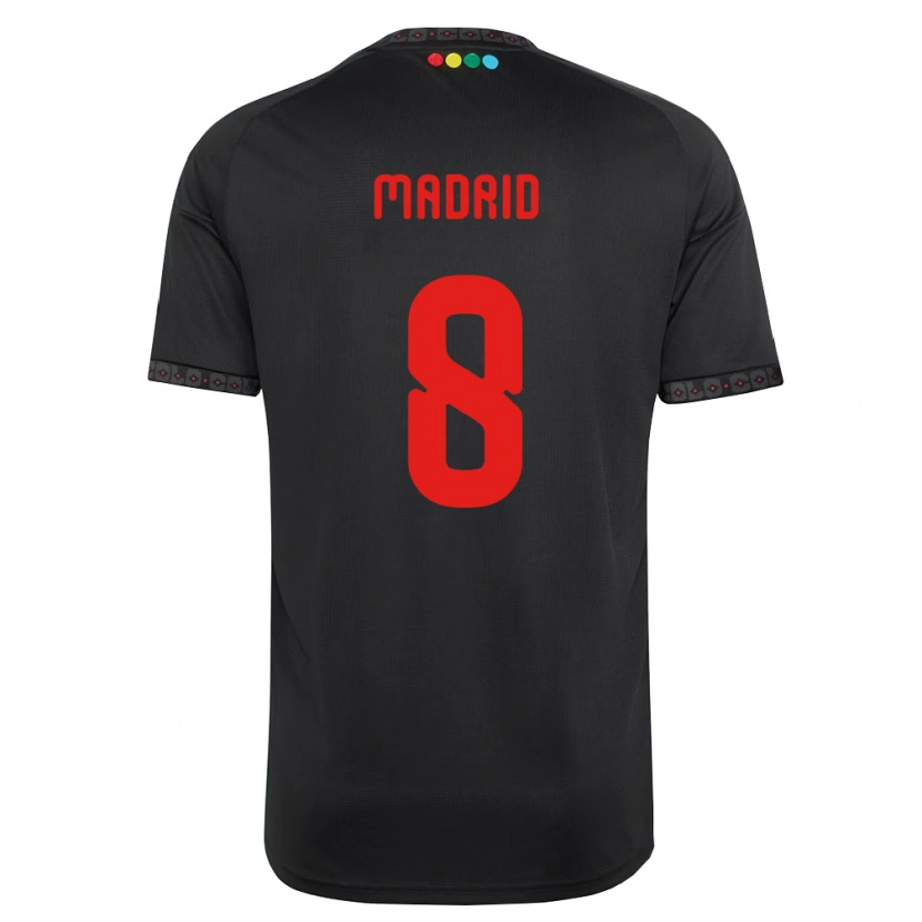 Danxen Herren Álvaro Madrid #8 Schwarz Rot Auswärtstrikot Trikot 2026/27 T-Shirt Schweiz