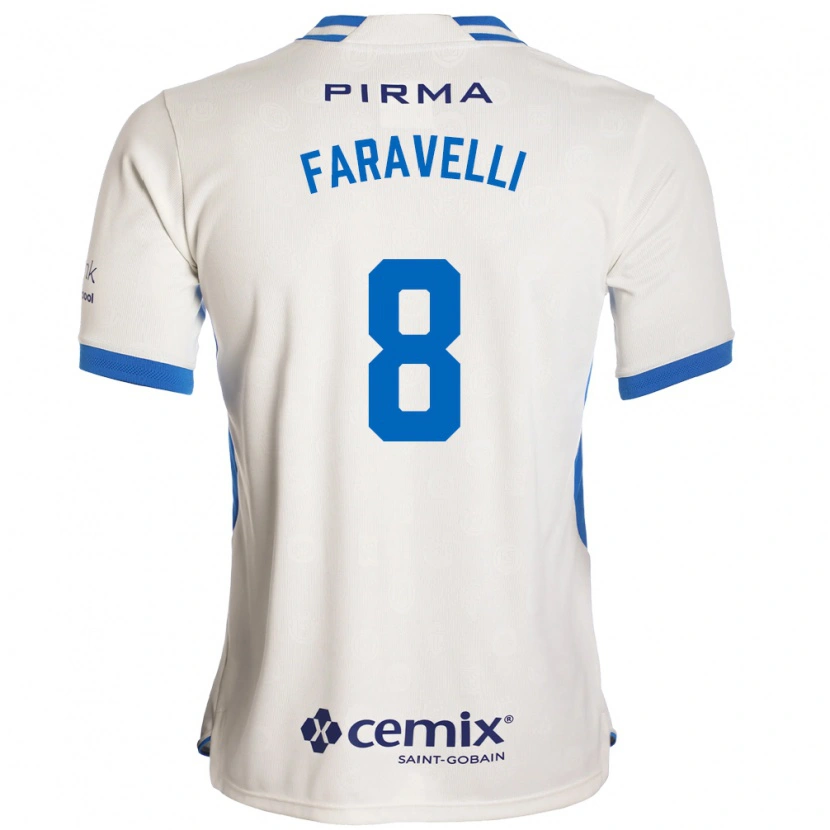 Danxen Herren Lorenzo Faravelli #8 Weiß Blau Rot Auswärtstrikot Trikot 2026/27 T-Shirt Schweiz