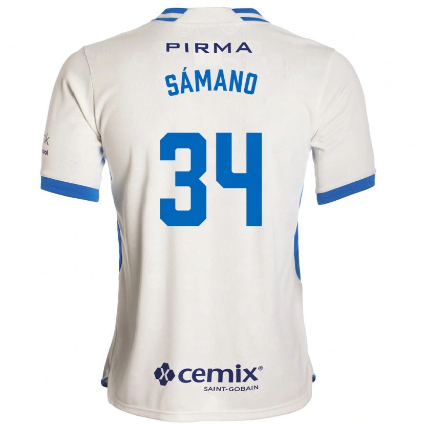 Danxen Herren Leonardo Sámano #34 Weiß Blau Rot Auswärtstrikot Trikot 2026/27 T-Shirt Schweiz