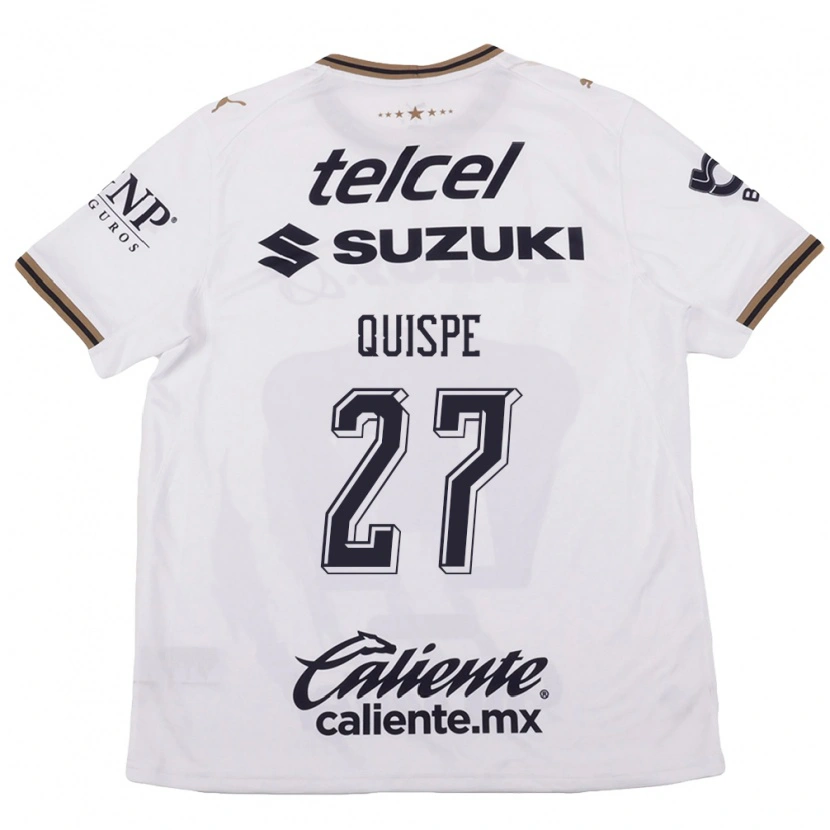 Danxen Herren Piero Quispe #27 Weiß Schwarz Braun Auswärtstrikot Trikot 2026/27 T-Shirt Schweiz