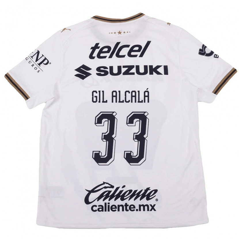 Danxen Herren Gil Alcala #33 Weiß Schwarz Braun Auswärtstrikot Trikot 2026/27 T-Shirt Schweiz