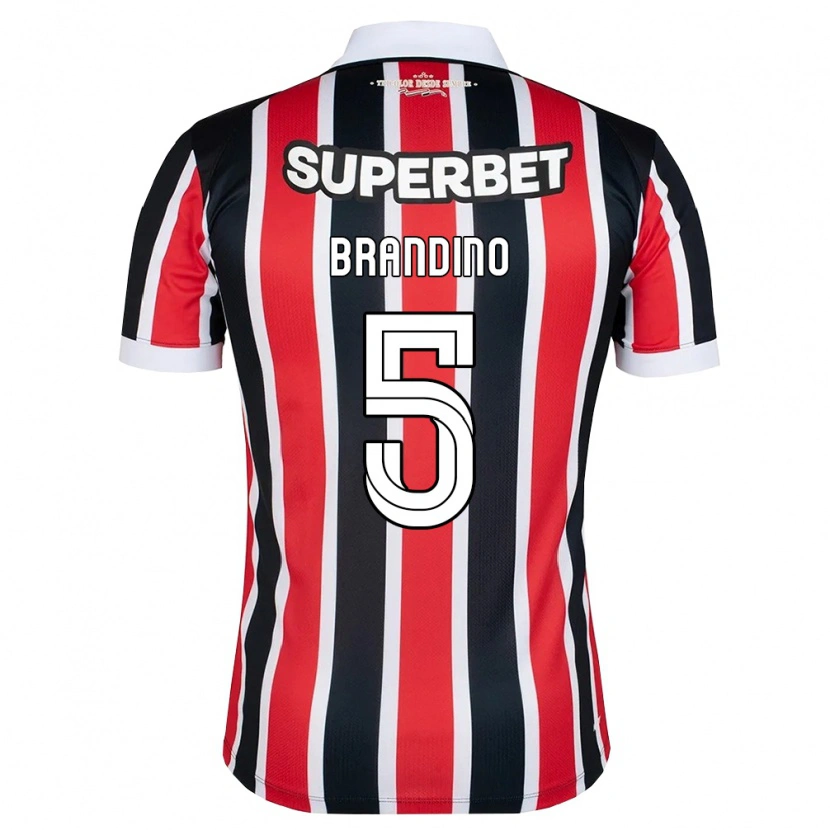 Danxen Herren Kika Brandino #5 Rot Weiß Schwarz Auswärtstrikot Trikot 2026/27 T-Shirt Schweiz