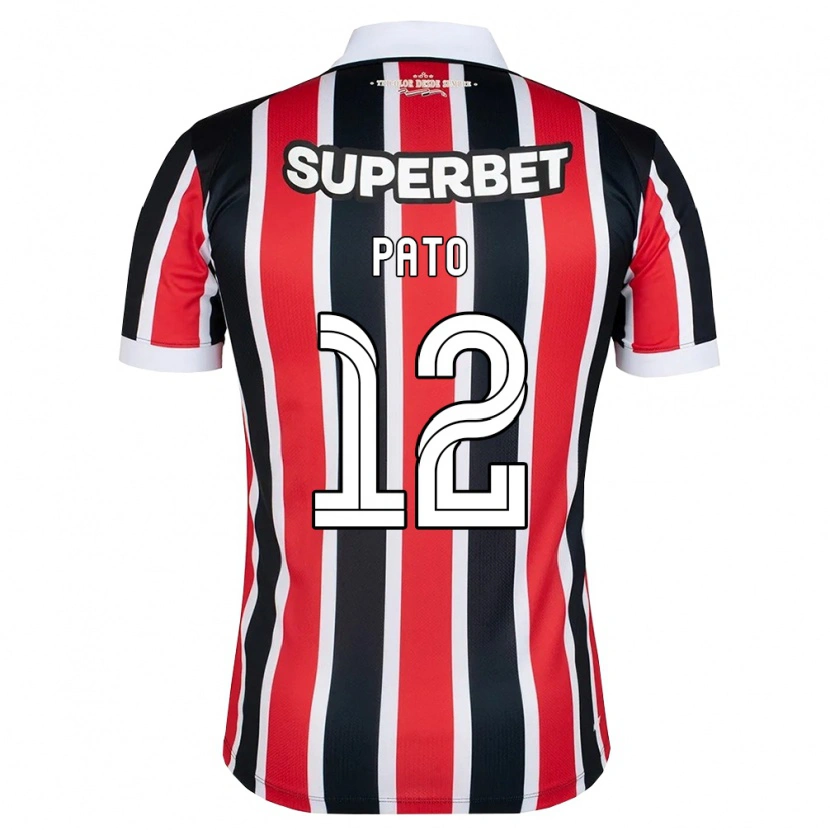Danxen Herren Alexandre Pato #12 Rot Weiß Schwarz Auswärtstrikot Trikot 2026/27 T-Shirt Schweiz
