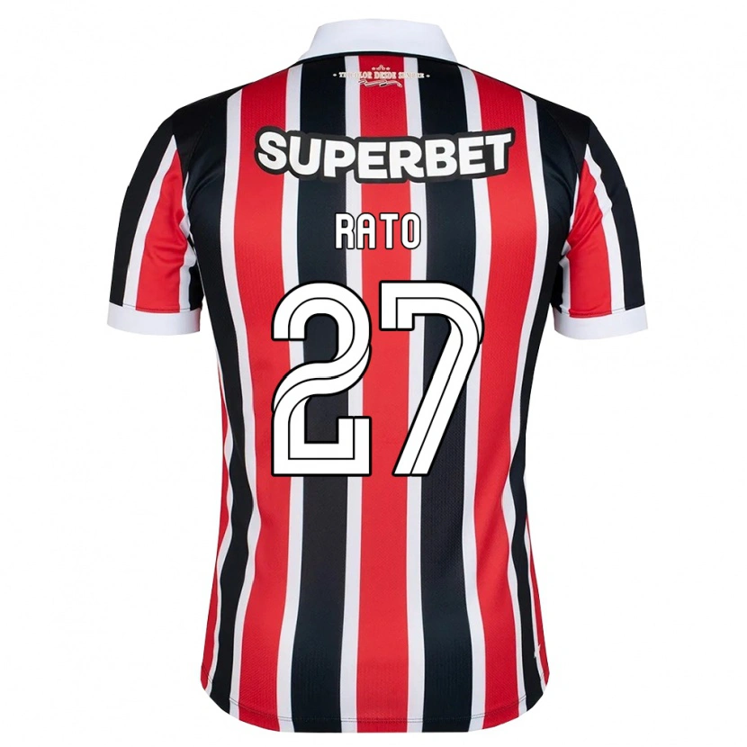 Danxen Herren Wellington Rato #27 Rot Weiß Schwarz Auswärtstrikot Trikot 2026/27 T-Shirt Schweiz