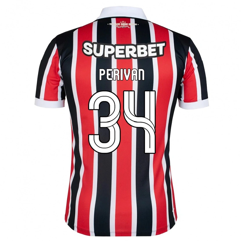 Danxen Herren Perivan Dos Santos #34 Rot Weiß Schwarz Auswärtstrikot Trikot 2026/27 T-Shirt Schweiz