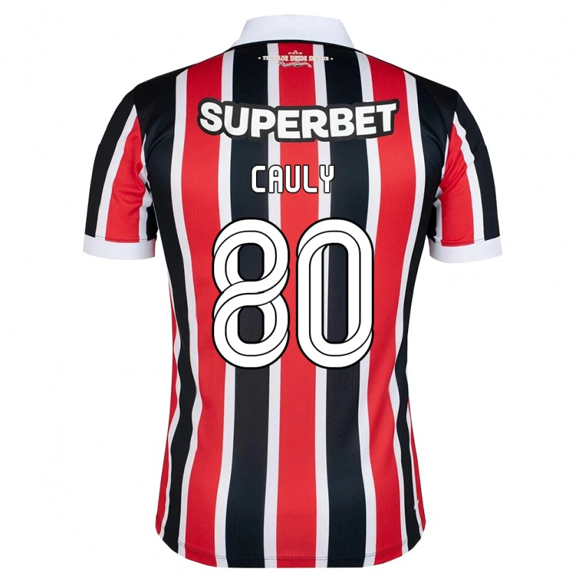 Danxen Herren Cauly Oliveira Souza #80 Rot Weiß Schwarz Auswärtstrikot Trikot 2026/27 T-Shirt Schweiz