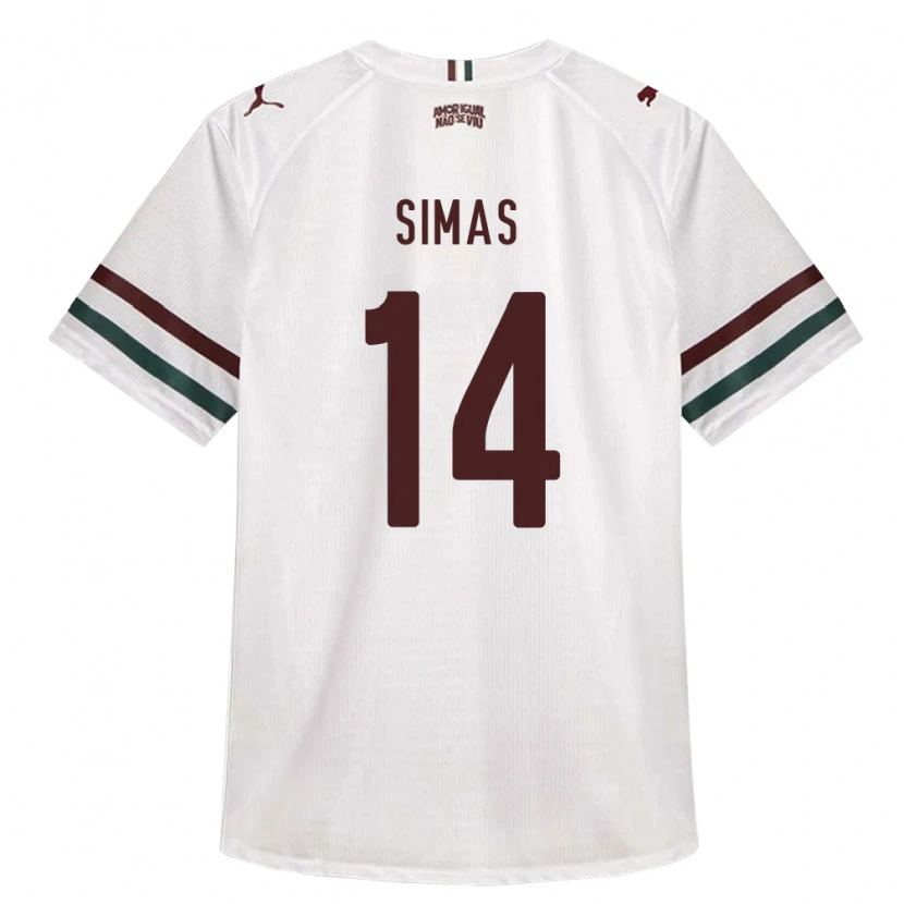 Danxen Herren Léo Simas #14 Weiß Grün Burgund Auswärtstrikot Trikot 2026/27 T-Shirt Schweiz
