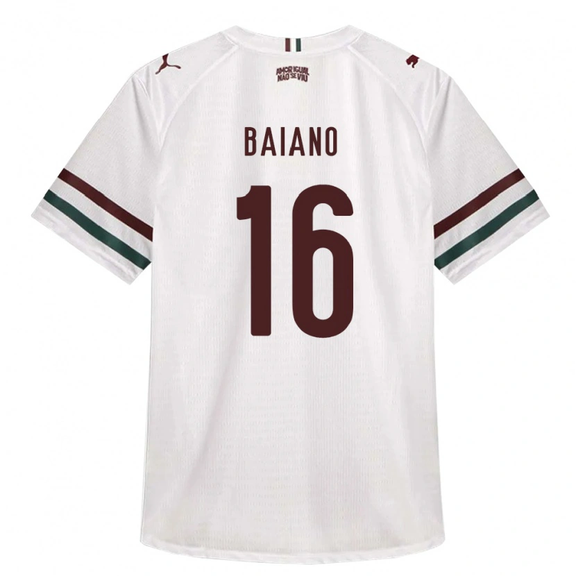 Danxen Herren Sérgio Baiano #16 Weiß Grün Burgund Auswärtstrikot Trikot 2026/27 T-Shirt Schweiz
