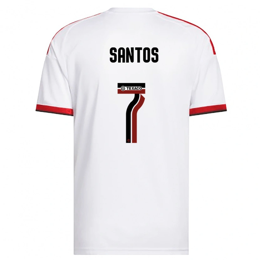 Danxen Herren Alan Santos #7 Weiß Rot Schwarz Auswärtstrikot Trikot 2026/27 T-Shirt Schweiz