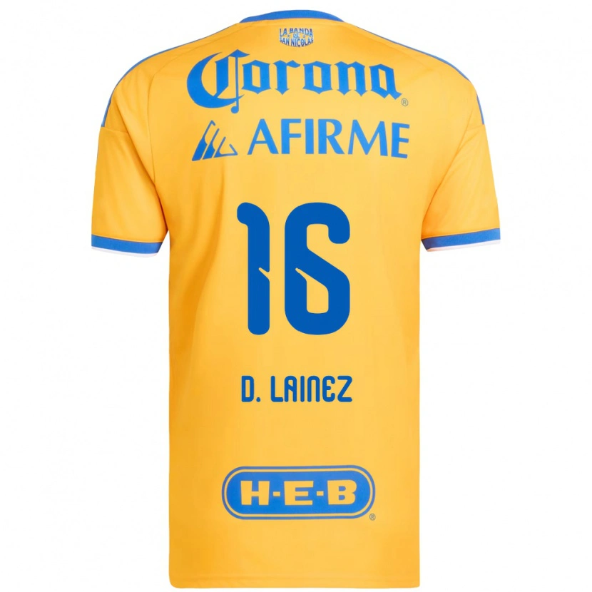 Danxen Damen Diego Lainez #16 Gelb Blau Heimtrikot Trikot 2026/27 T-Shirt Schweiz