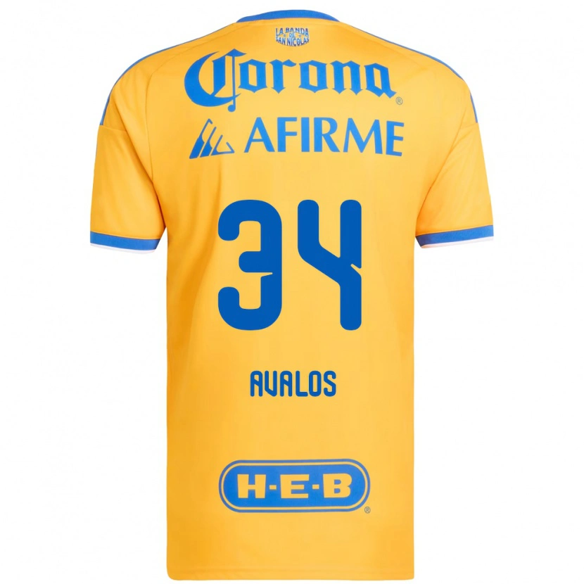 Danxen Damen Erick Avalos #34 Gelb Blau Heimtrikot Trikot 2026/27 T-Shirt Schweiz