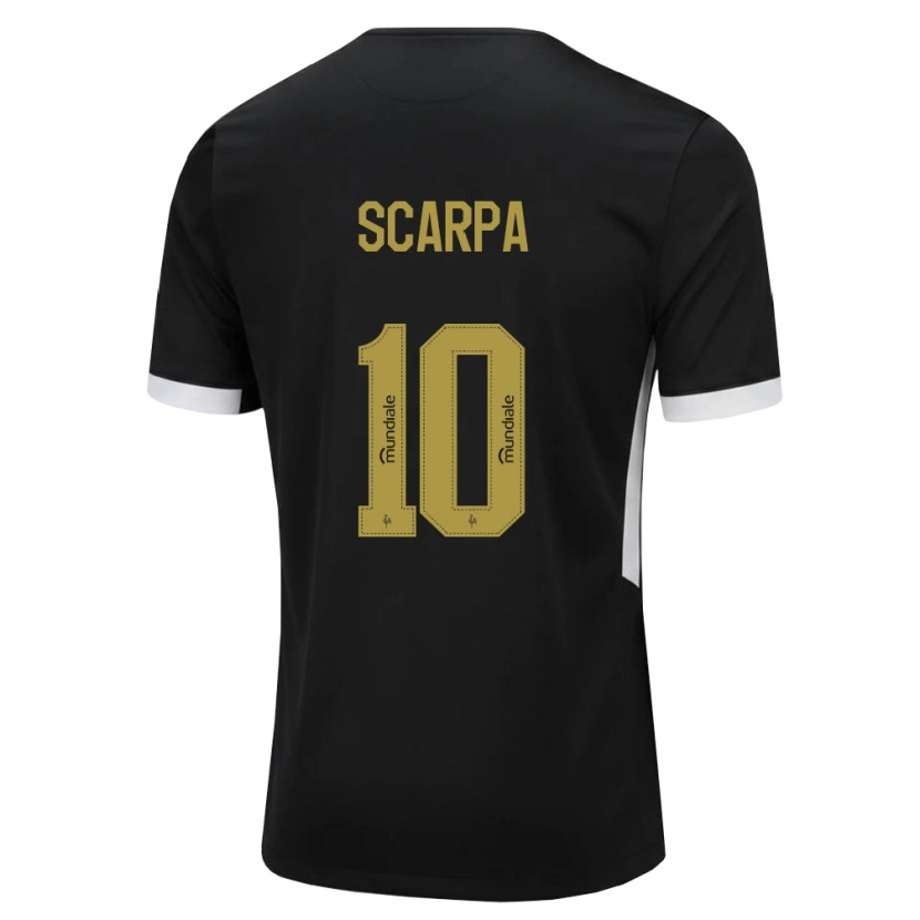 Danxen Damen Gustavo Scarpa #10 Schwarz Weiß Gelb Heimtrikot Trikot 2026/27 T-Shirt Schweiz