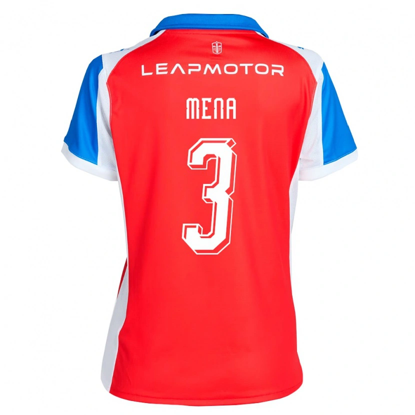 Danxen Damen Eugenio Mena #3 Rot Blau Auswärtstrikot Trikot 2026/27 T-Shirt Schweiz