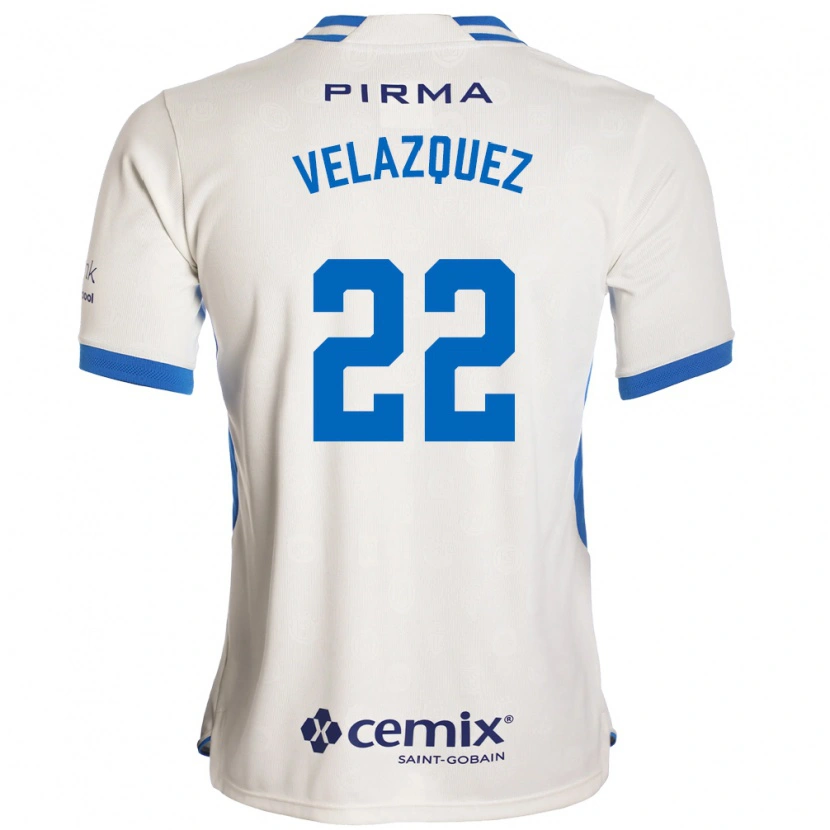 Danxen Damen Hireri Velazquez #22 Weiß Blau Rot Auswärtstrikot Trikot 2026/27 T-Shirt Schweiz