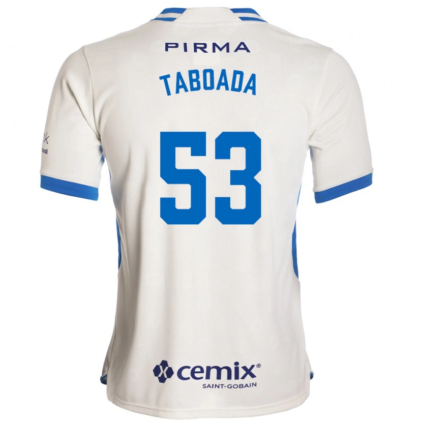 Danxen Damen Víctor Taboada #53 Weiß Blau Rot Auswärtstrikot Trikot 2026/27 T-Shirt Schweiz