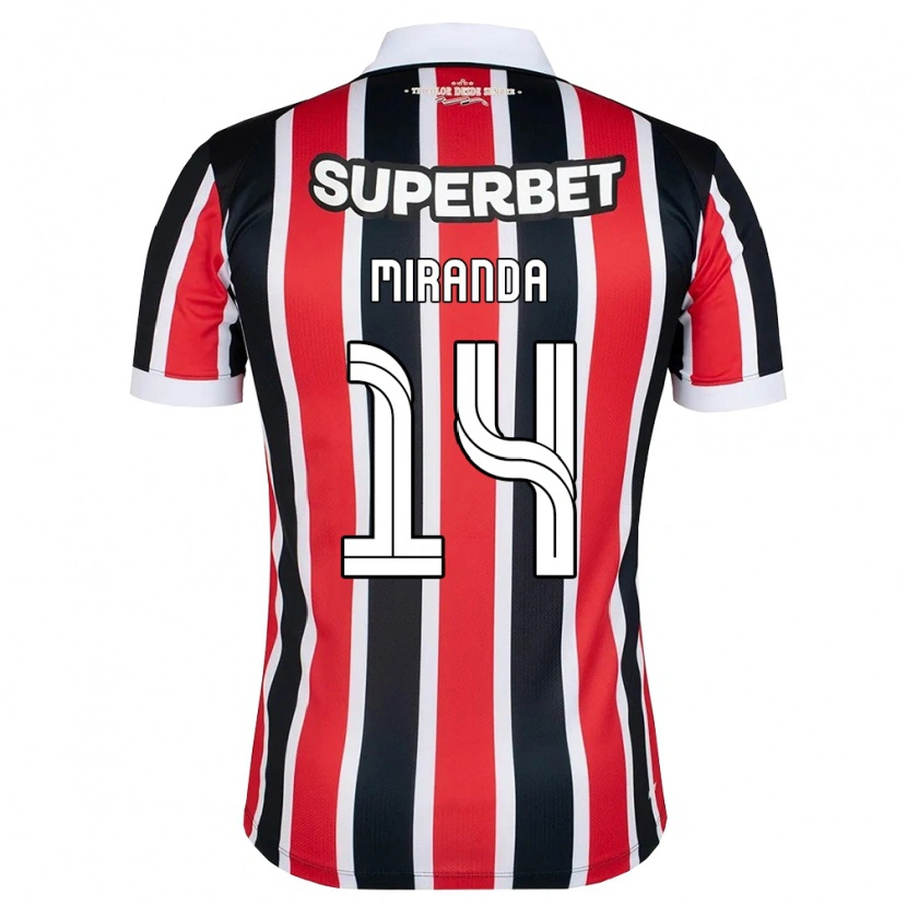 Danxen Damen Lucas Miranda #14 Rot Weiß Schwarz Auswärtstrikot Trikot 2026/27 T-Shirt Schweiz