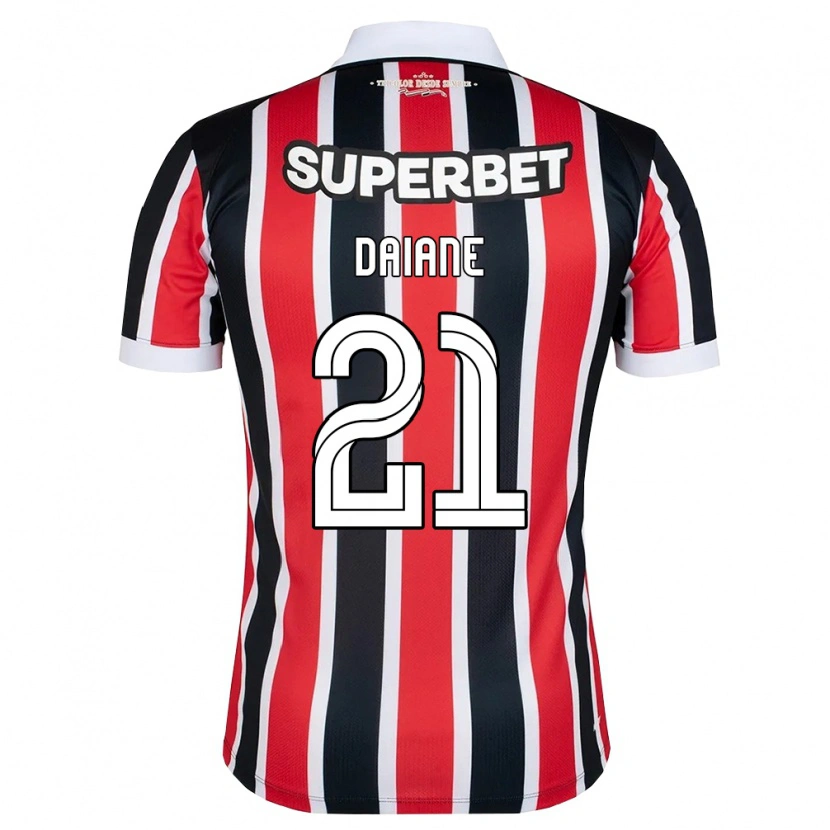 Danxen Damen Daiane #21 Rot Weiß Schwarz Auswärtstrikot Trikot 2026/27 T-Shirt Schweiz