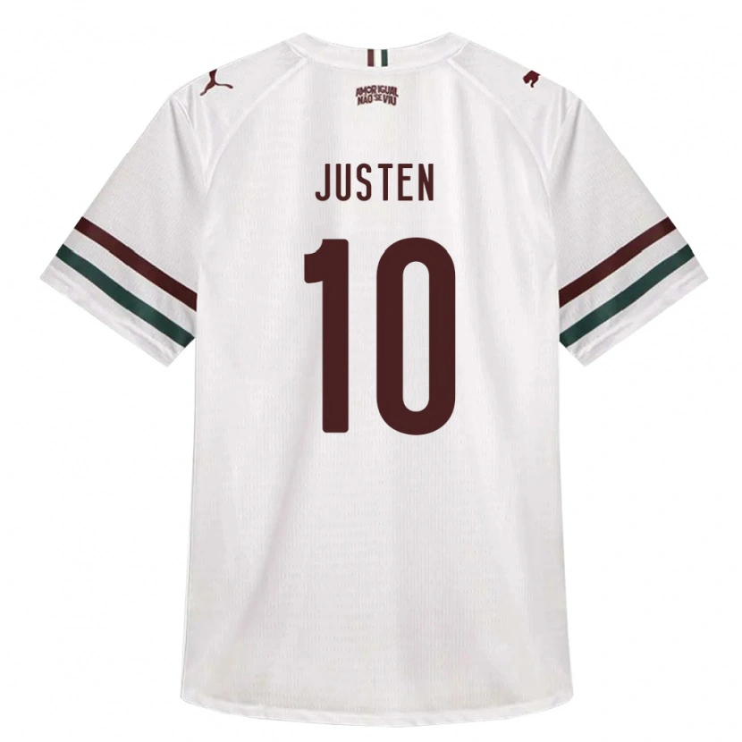Danxen Damen Gabriel Justen #10 Weiß Grün Burgund Auswärtstrikot Trikot 2026/27 T-Shirt Schweiz
