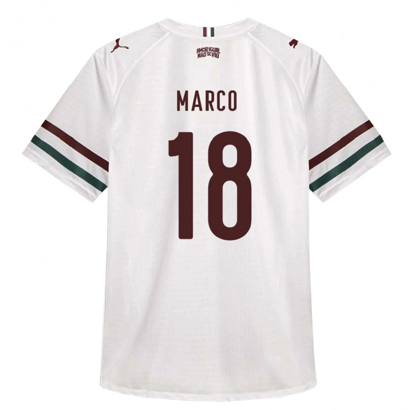 Danxen Damen Marco Antonio De Sousa Medeiros #18 Weiß Grün Burgund Auswärtstrikot Trikot 2026/27 T-Shirt Schweiz