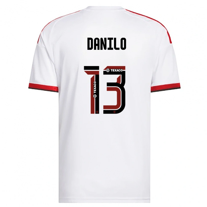 Danxen Damen Danilo Luiz Da Silva #13 Weiß Rot Schwarz Auswärtstrikot Trikot 2026/27 T-Shirt Schweiz