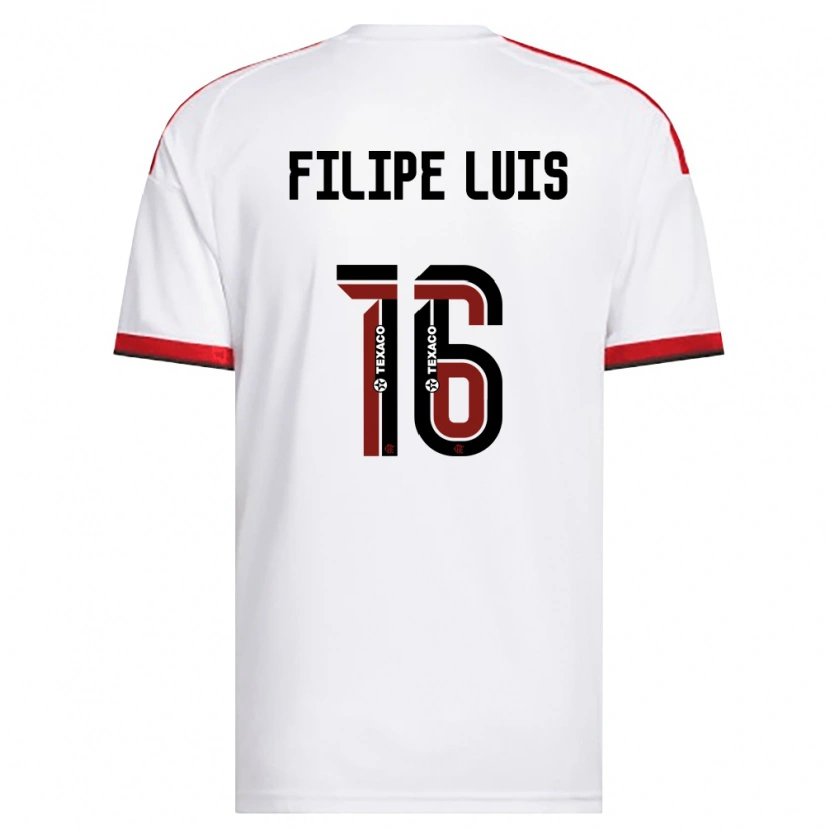 Danxen Damen Filipe Luis #16 Weiß Rot Schwarz Auswärtstrikot Trikot 2026/27 T-Shirt Schweiz