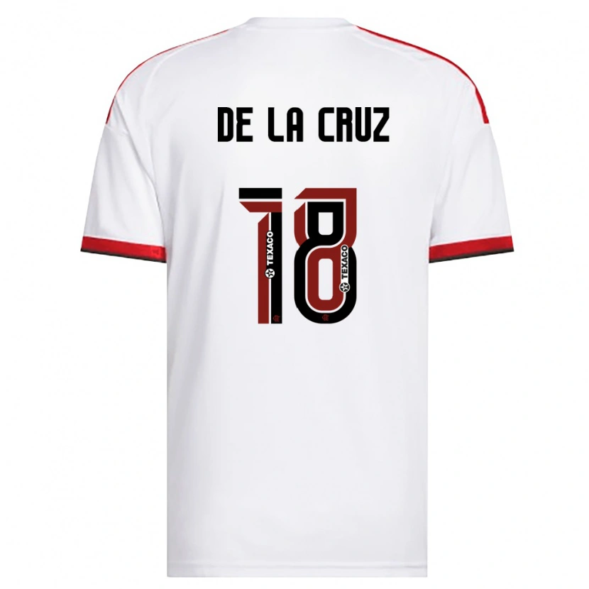 Danxen Damen Nicolás De La Cruz #18 Weiß Rot Schwarz Auswärtstrikot Trikot 2026/27 T-Shirt Schweiz