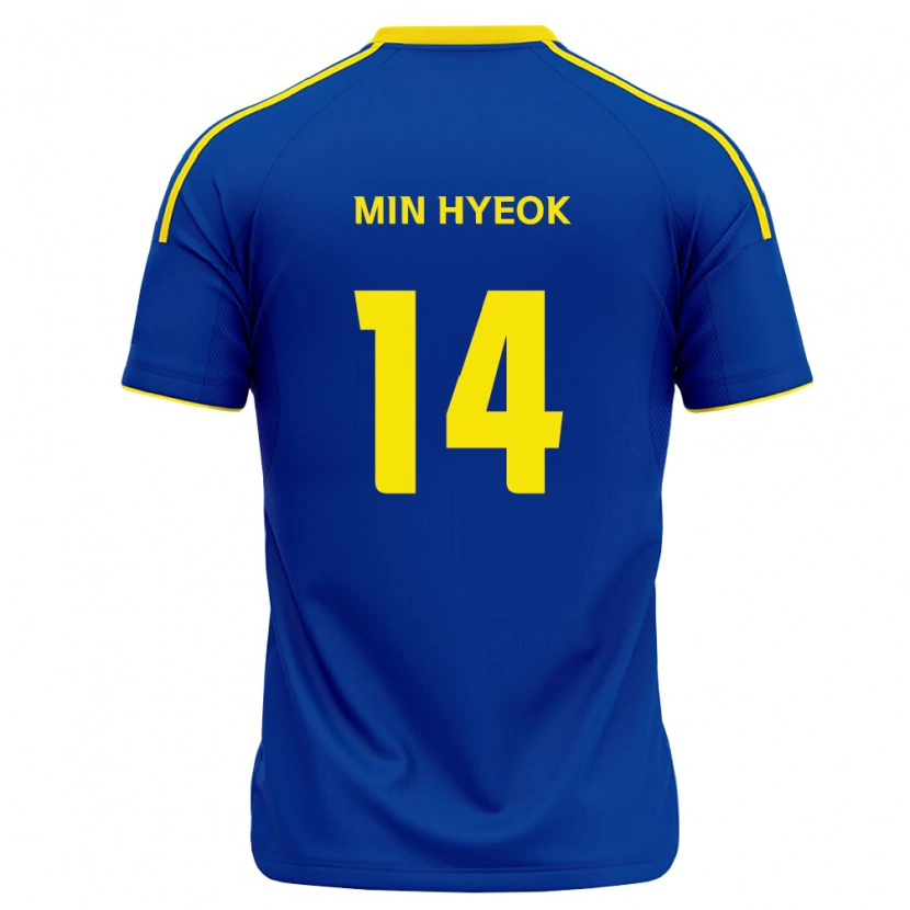 Danxen Kinder Min-Hyeok Jeong #14 Königsblau Gelb Heimtrikot Trikot 2026/27 T-Shirt Schweiz