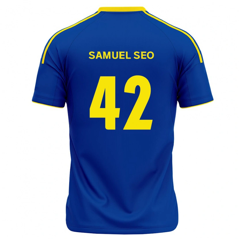 Danxen Kinder Samuel Seo #42 Königsblau Gelb Heimtrikot Trikot 2026/27 T-Shirt Schweiz