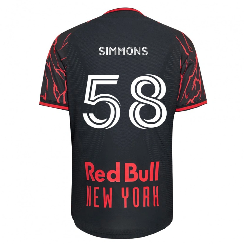Danxen Kinder Caleb Simmons #58 Rot Schwarz Weiß Heimtrikot Trikot 2026/27 T-Shirt Schweiz
