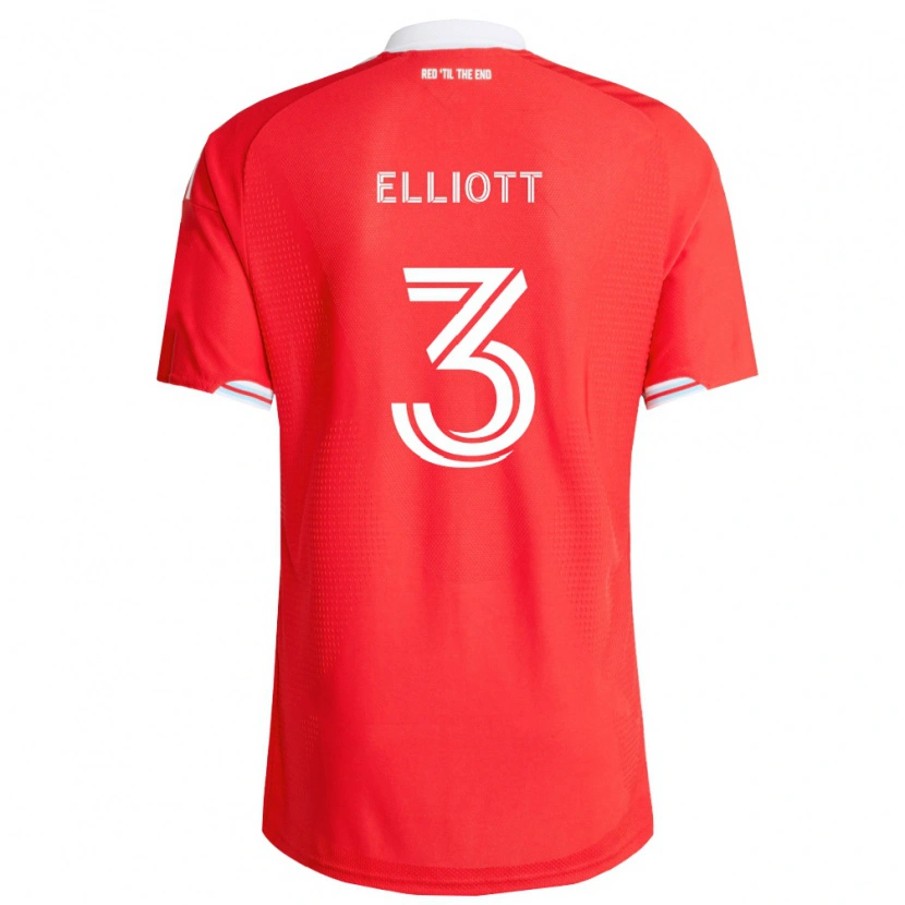 Danxen Kinder Jack Elliott #3 Rot Tiefblau Weiß Heimtrikot Trikot 2026/27 T-Shirt Schweiz