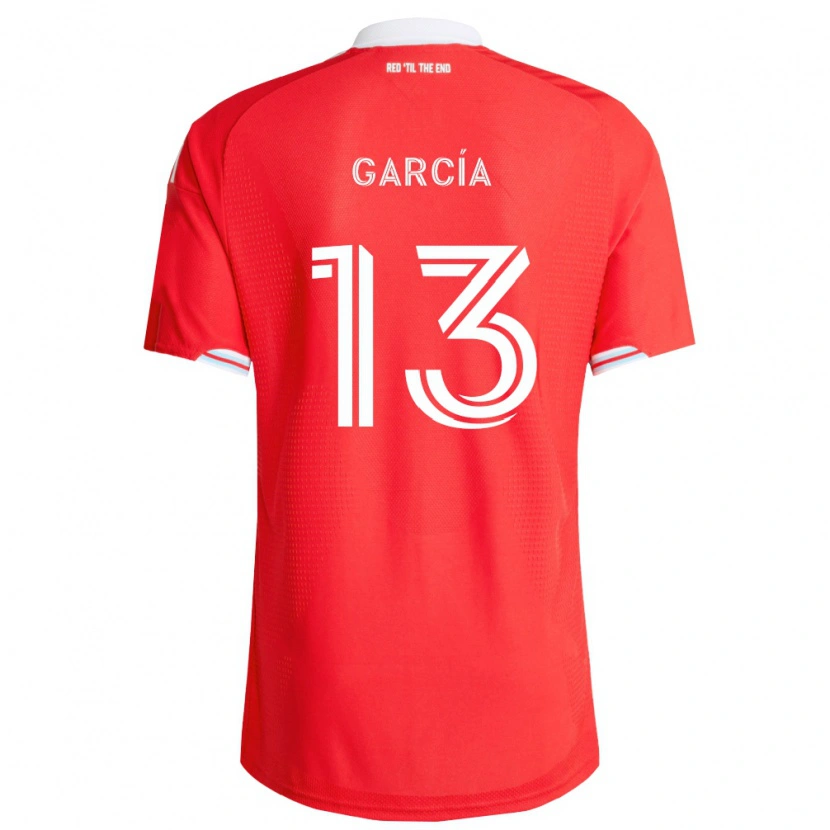 Danxen Kinder Deijan García #13 Rot Tiefblau Weiß Heimtrikot Trikot 2026/27 T-Shirt Schweiz