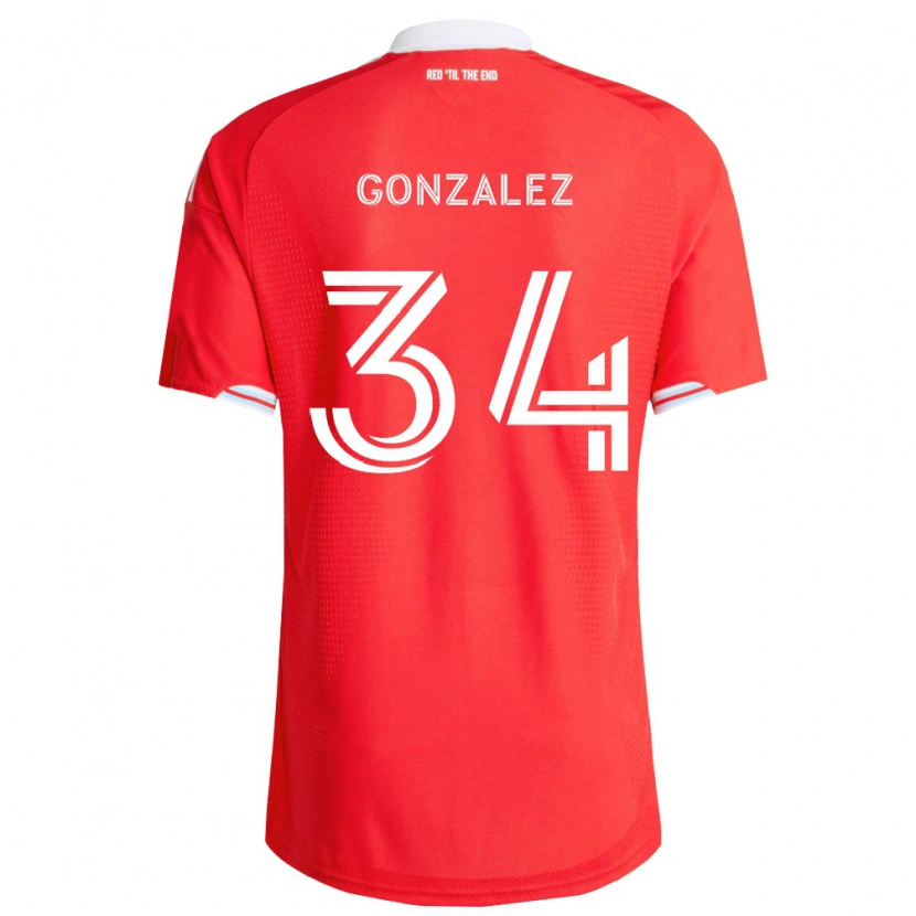 Danxen Kinder Omar González #34 Rot Tiefblau Weiß Heimtrikot Trikot 2026/27 T-Shirt Schweiz