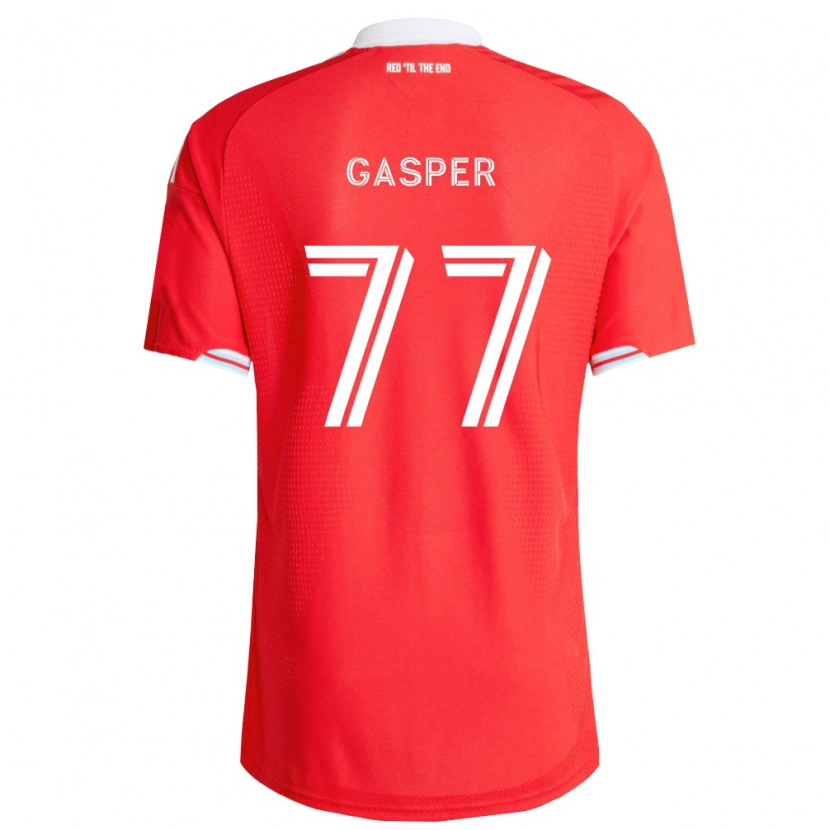 Danxen Kinder Chase Gasper #77 Rot Tiefblau Weiß Heimtrikot Trikot 2026/27 T-Shirt Schweiz