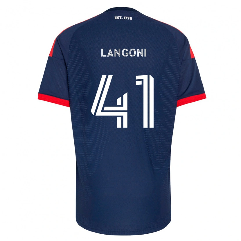 Danxen Kinder Luca Langoni #41 Königsblau Rot Weiß Heimtrikot Trikot 2026/27 T-Shirt Schweiz