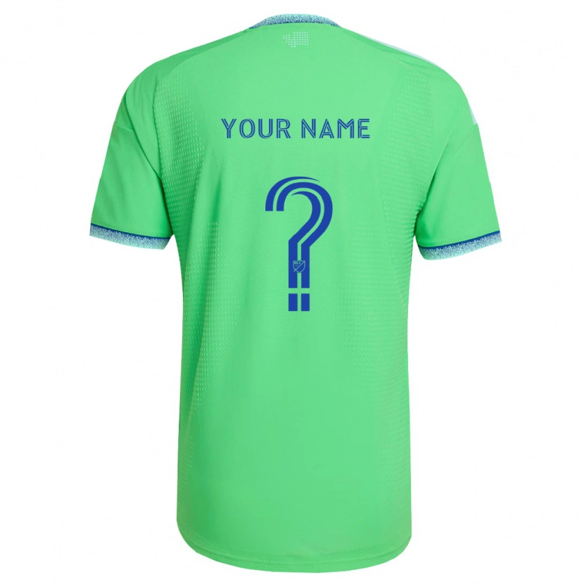 Danxen Kinder Ihren Namen #0 Grün Hellblau Heimtrikot Trikot 2026/27 T-Shirt Schweiz