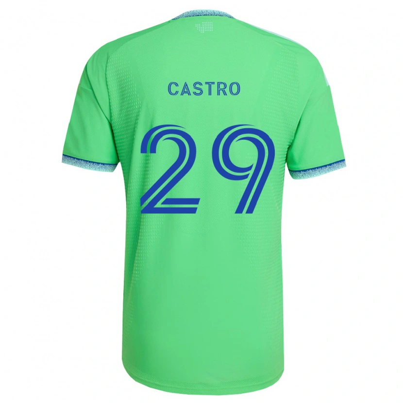 Danxen Kinder Jacob Castro #29 Grün Hellblau Heimtrikot Trikot 2026/27 T-Shirt Schweiz