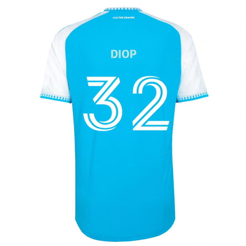 Danxen Kinder Hamady Diop #32 Himmelblau Weiß Schwarz Heimtrikot Trikot 2026/27 T-Shirt Schweiz