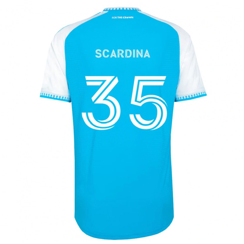Danxen Kinder Nick Scardina #35 Himmelblau Weiß Schwarz Heimtrikot Trikot 2026/27 T-Shirt Schweiz