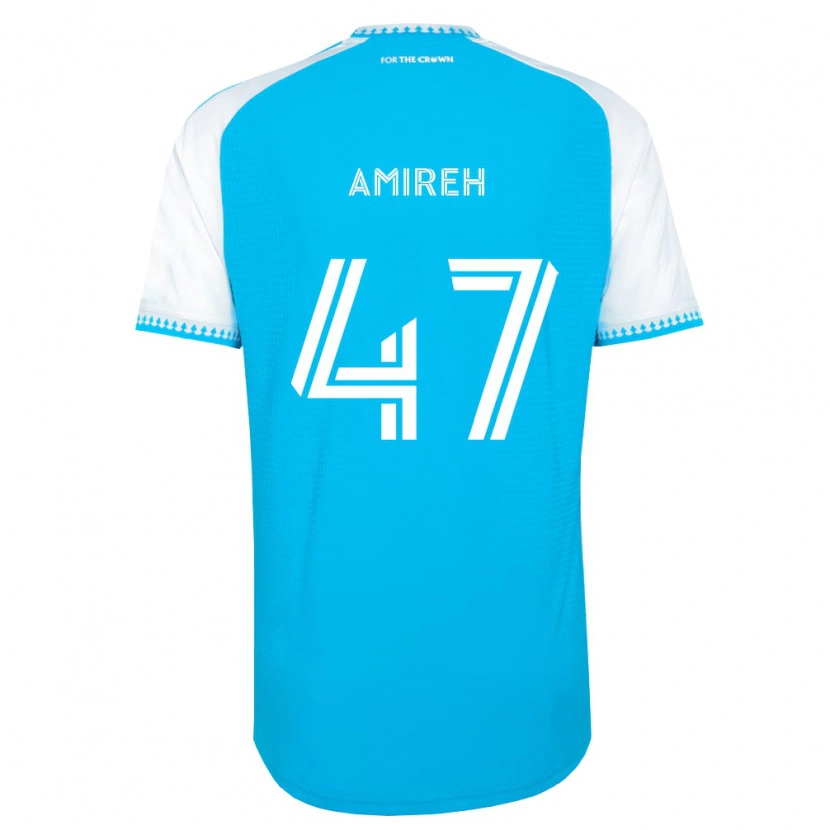 Danxen Kinder Adam Amireh #47 Himmelblau Weiß Schwarz Heimtrikot Trikot 2026/27 T-Shirt Schweiz