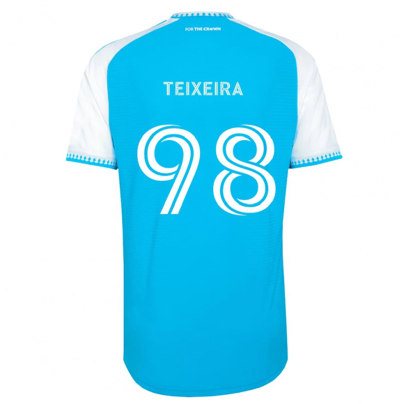 Danxen Kinder Nickolas Teixeira #98 Himmelblau Weiß Schwarz Heimtrikot Trikot 2026/27 T-Shirt Schweiz
