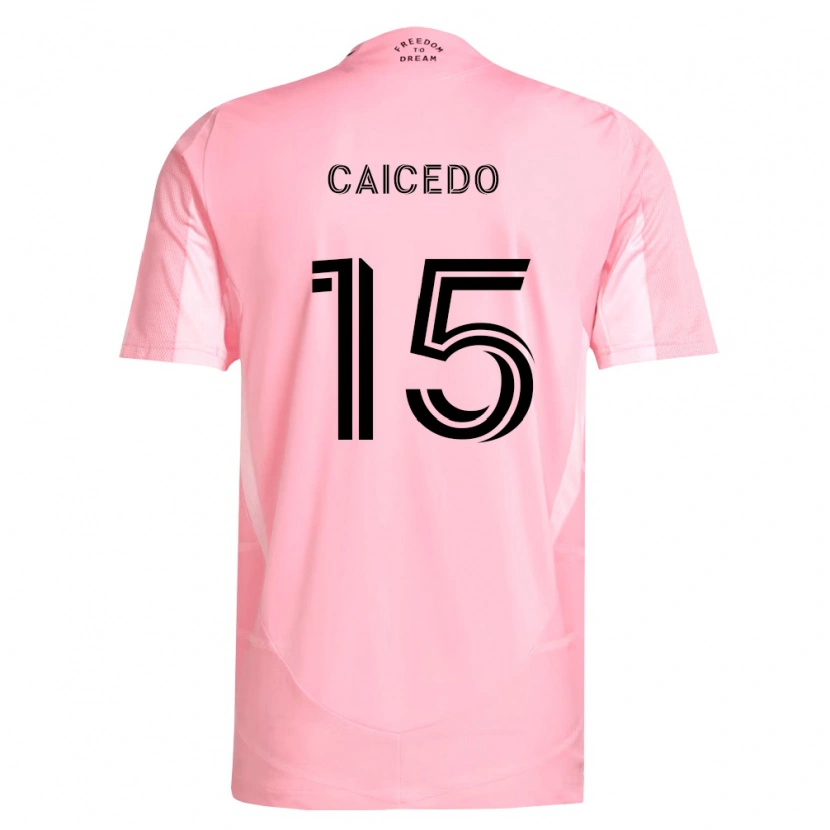Danxen Kinder Fricio Caicedo #15 Pink Schwarz Heimtrikot Trikot 2026/27 T-Shirt Schweiz
