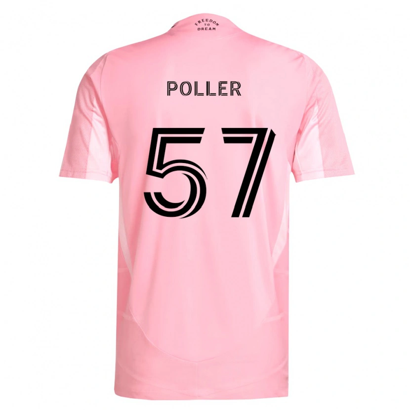 Danxen Kinder Sebastian Poller #57 Pink Schwarz Heimtrikot Trikot 2026/27 T-Shirt Schweiz